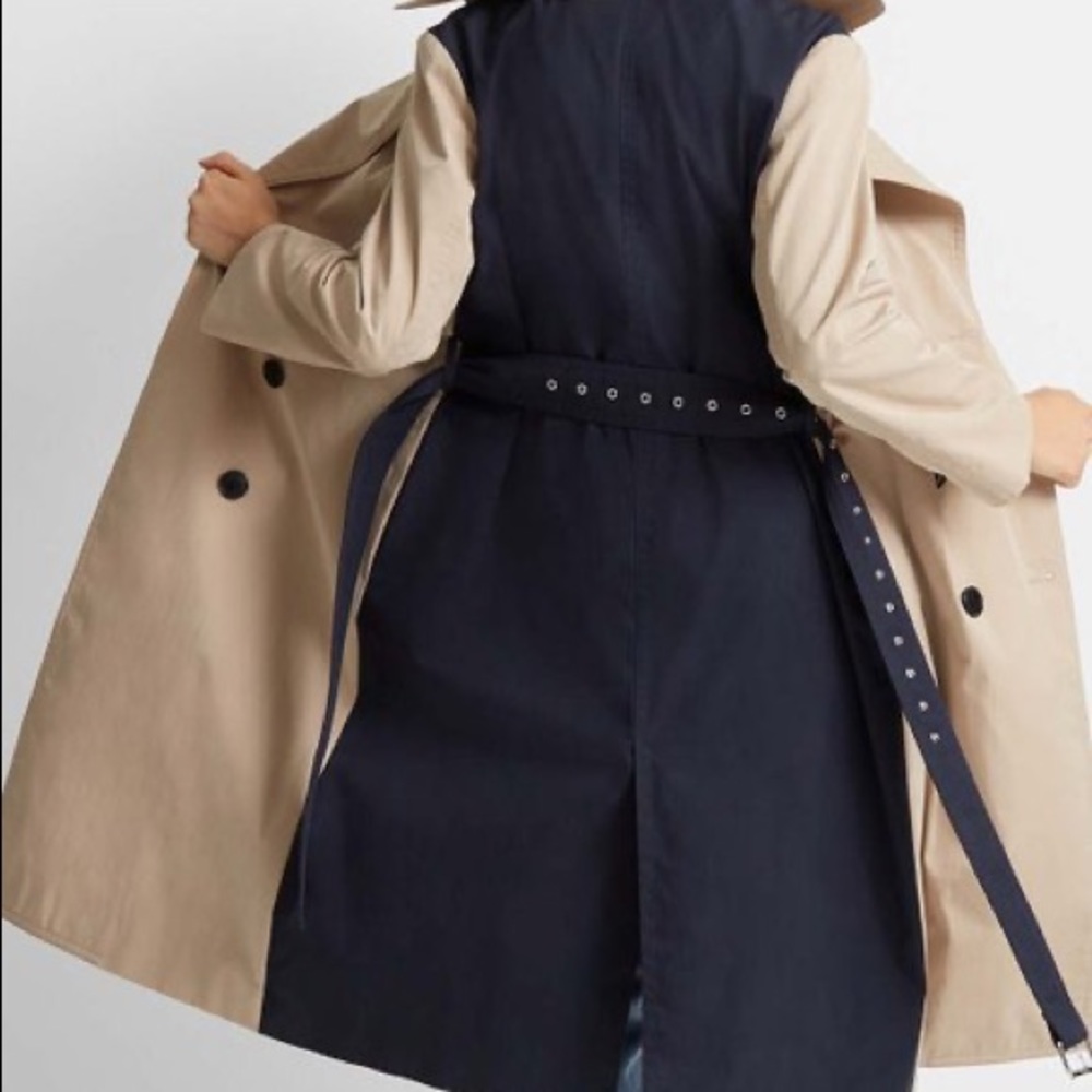 Club Monaco color block trench coat